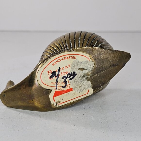 Vintage Brass Snail Figurine Hand-Crafted Decorative Ornament - Picture 5 of 9